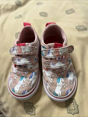 Vans Kids Pink Canvas Unicorn Slip-On Sneakers
